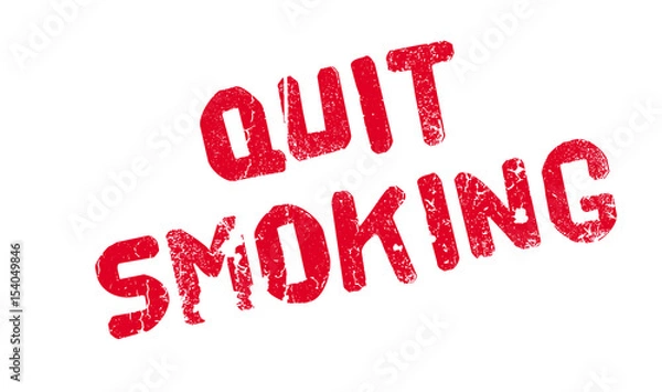 Fototapeta Quit Smoking rubber stamp. Grunge design with dust scratches. Effects can be easily removed for a clean, crisp look. Color is easily changed.