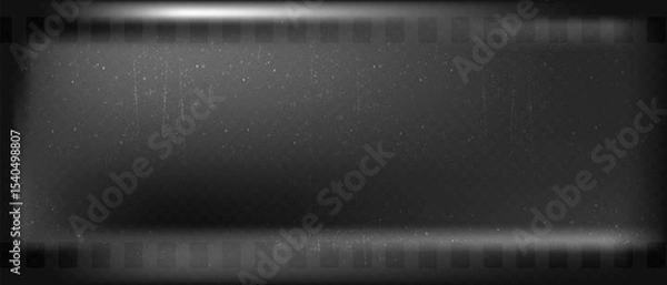 Fototapeta Old shabby grainy film overlay effect, Abstract dark bg cinema with noise and grainy texture, Vector illustration.