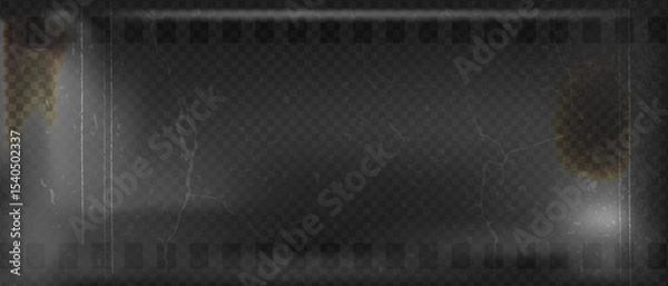 Fototapeta Old film texture overlay scratch and noise effect, bg vintage film with grain and bokeh flare effect, Vector vintage background.