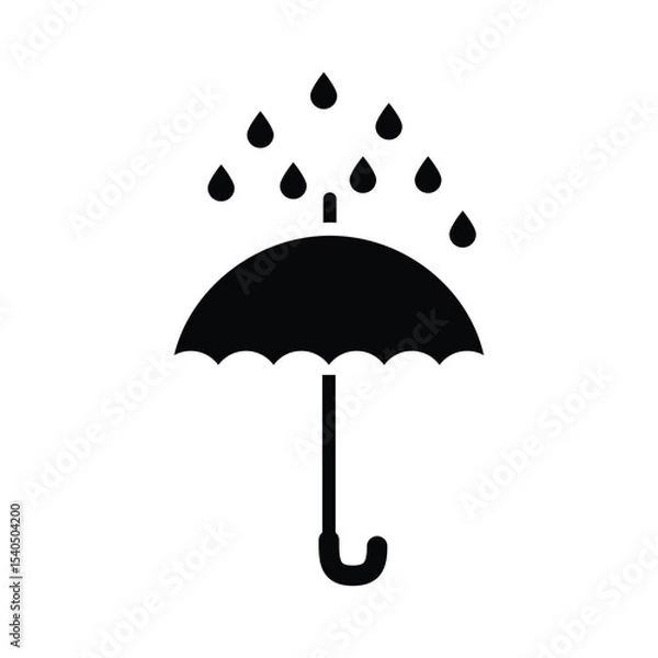 Fototapeta umbrella icon , template, flat, design, vector, illustrations, education, style, trendy, collections