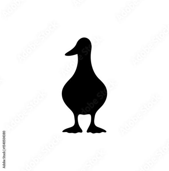 Obraz Duck, goose icon silhouette animal symbol illustration. character style sign for mobile concept design. duck, goose shape logo illustration. Vector graphics
