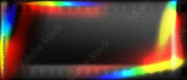 Fototapeta Old shabby grainy film overlay effect, Abstract dark bg cinema with noise and grainy texture, Vector illustration.