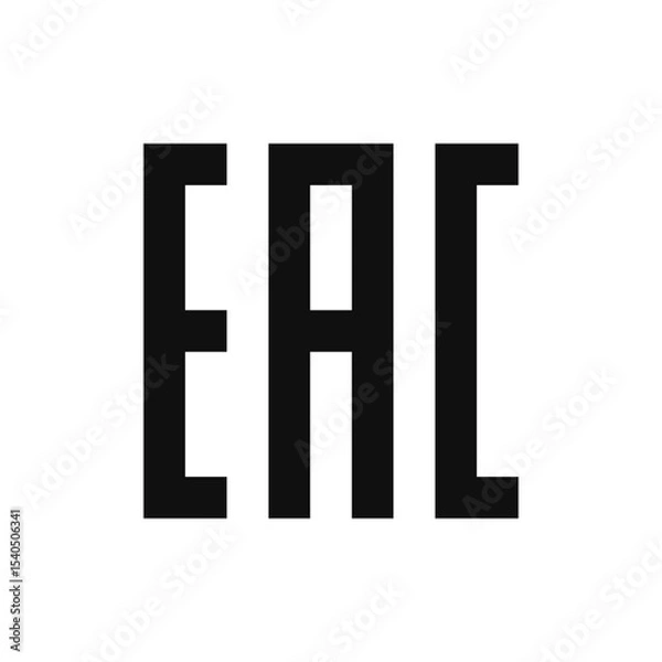 Obraz EAC Black Mark Icon Vector