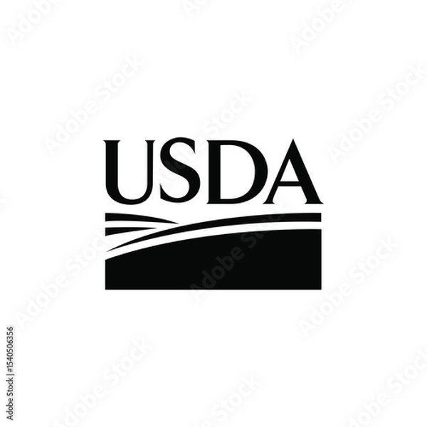 Obraz USDA Black Icon Vector