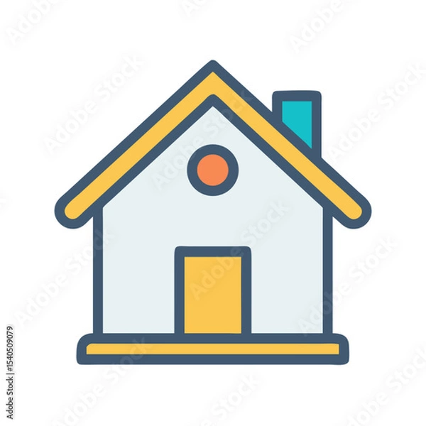 Obraz house icon on a white background