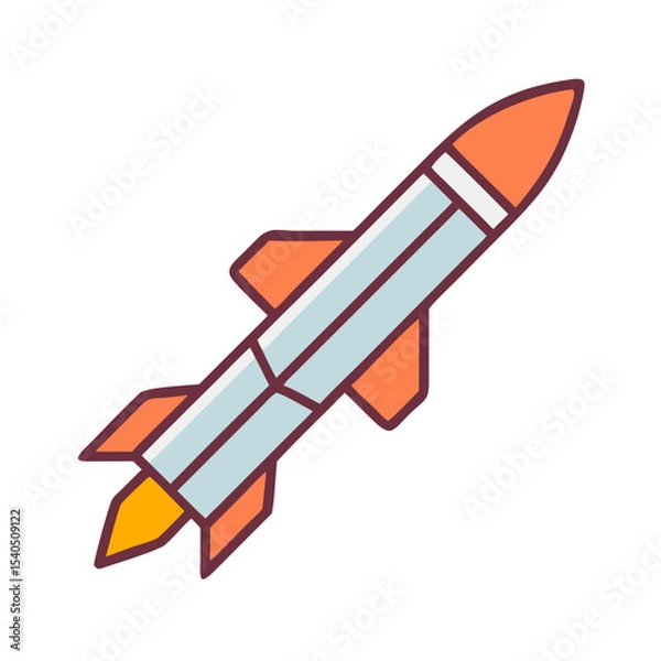 Obraz space rocket vector illustration