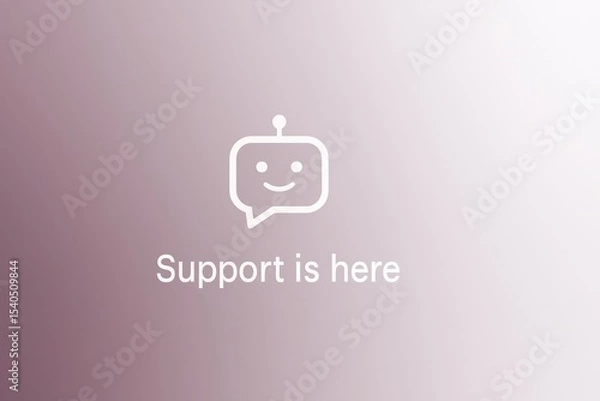 Fototapeta An inspirational AI chatbot illustration, providing support and assistance. Ideal for tech, innovation, and customer service themes.