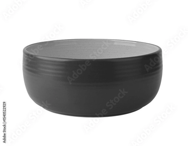 Obraz empty black plate and bowl on transparent png