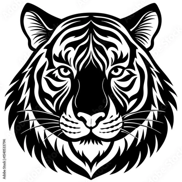 Fototapeta tiger head vector