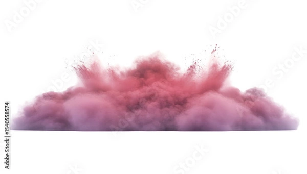 Obraz Pink explosion effect, isolated on black background