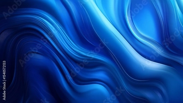 Fototapeta Dynamic abstract background with professional blue tones symbolizing global economy, international business growth, and financial innovation concepts




