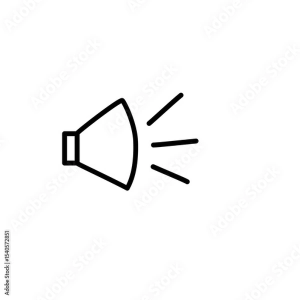 Fototapeta speaker sound volume doodle icon isolated on white background