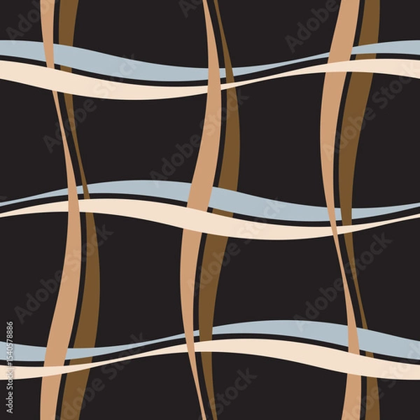 Fototapeta Multicolor Curved Windowpane Check Pattern