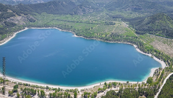 Obraz Aerial view Golcuk Nature Park lake, which is located in mid west Turkey.