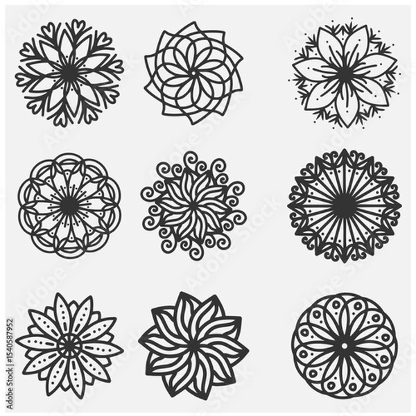 Fototapeta Flower Vector Set 31