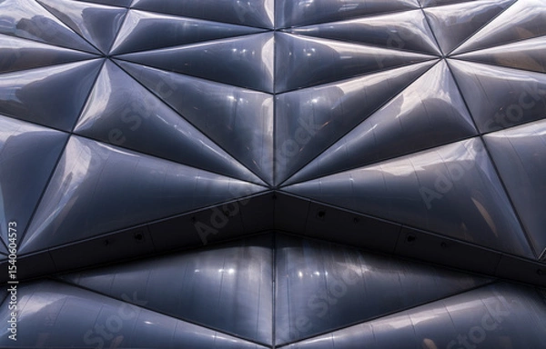 Obraz Unique pillowed and reflective retractable shell over the Shed in Hudson Yards New York City