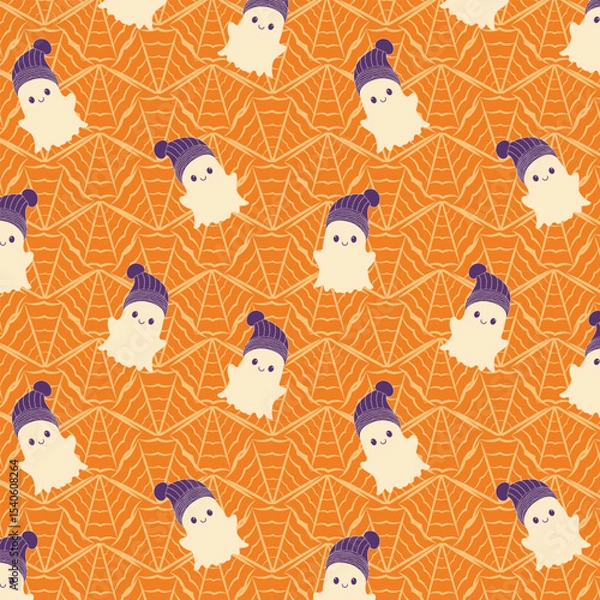 Obraz Spooky web seamless vector pattern