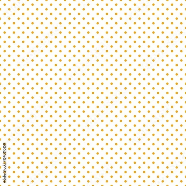 Fototapeta Orange polka dot seamless pattern with round small dots on white background