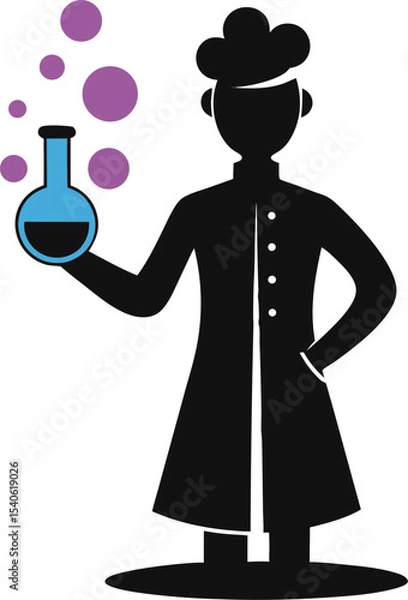 Obraz silhouette of a man with hat