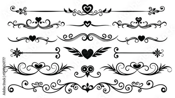 Obraz Vintage Style Anchor Vector Icons