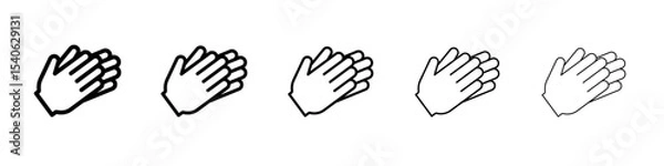 Obraz Clapping hand icon Flat design on isolated background