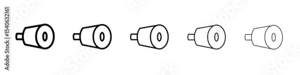 Obraz door knob icon Flat design on isolated background