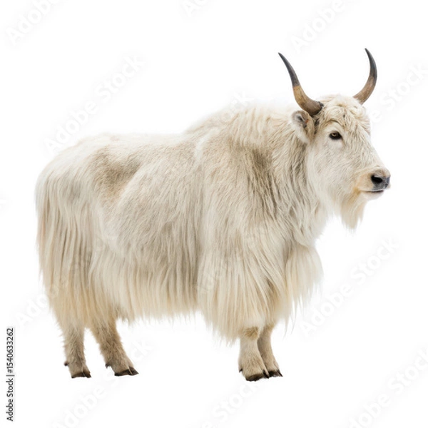 Fototapeta Yak png Himalayan animal png furry yak png mountain yak png domestic yak png large bovine png wild yak png transparent background image