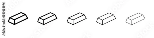 Obraz gold bars icon Flat design on isolated background