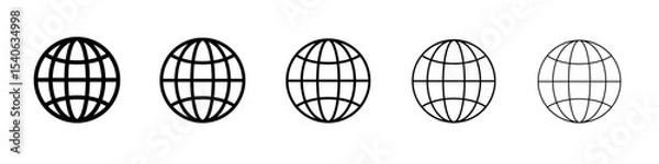 Obraz globe icon Flat design on isolated background