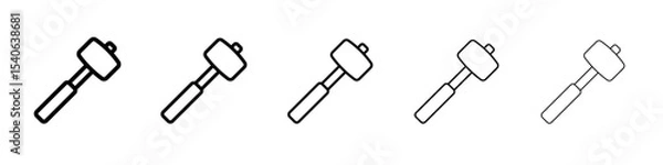 Obraz mallet icon Flat design on isolated background