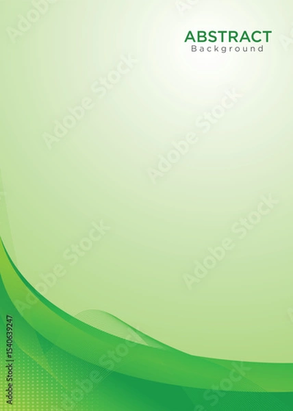 Obraz Abstract green wave background with gradient shape