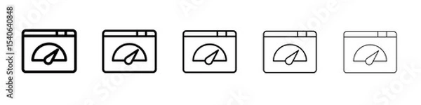 Obraz Page speed icon Flat design on isolated background