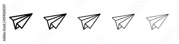 Obraz paper plane icon Flat design on isolated background