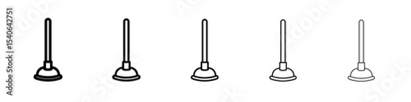 Fototapeta plunger icon Flat design on isolated background