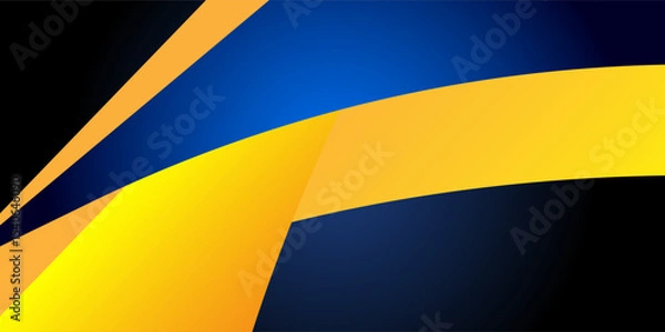 Fototapeta Luxury Blue and Gold Wave Background. modern trendy design in Vector illustration