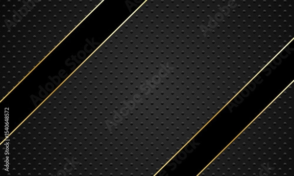 Fototapeta Elegant Black and Gold Diagonal Background