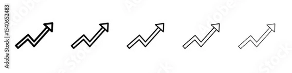 Fototapeta Statistic Up icon Flat design on isolated background