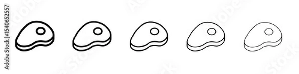 Obraz steak icon Flat design on isolated background