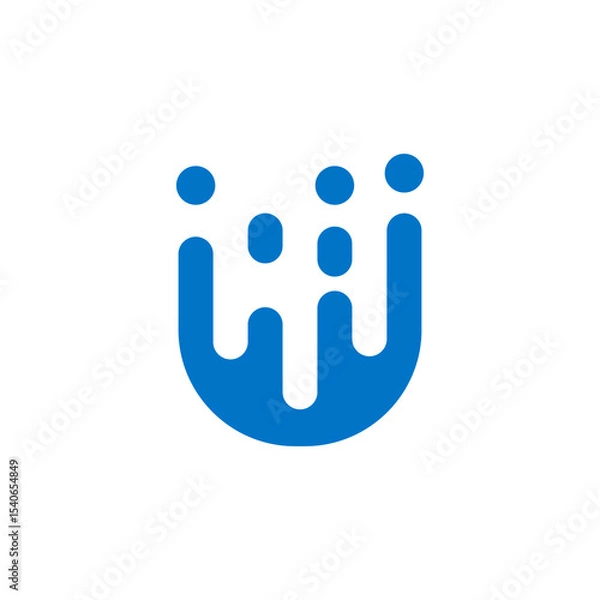 Obraz Letter U Technology.eps