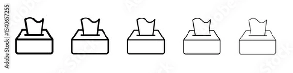 Obraz tissue box icon Flat design on isolated background