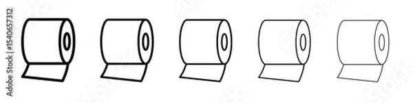 Obraz tissue role icon Flat design on isolated background