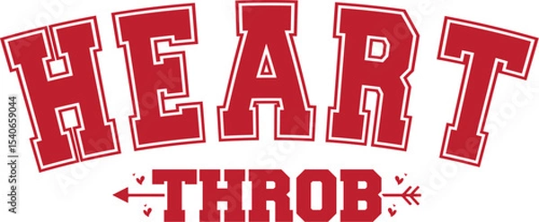 Obraz Heart Throb A Captivating Design Featuring Bold Typography