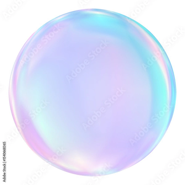 Obraz 光り輝き反射するシャボン玉のCGイラスト