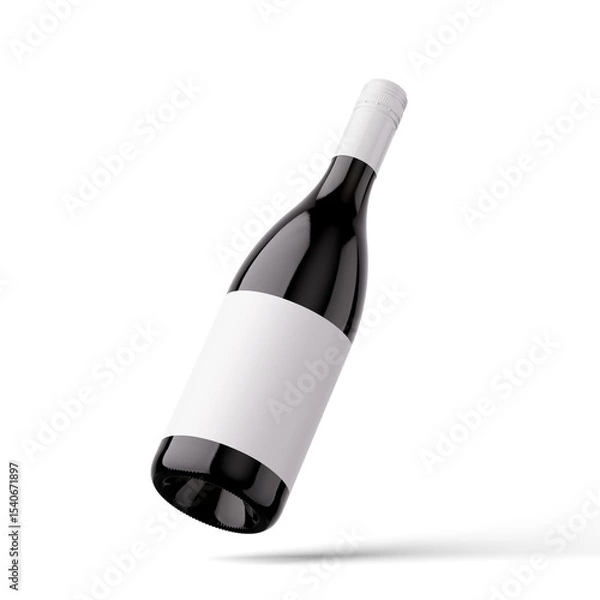 Obraz Elegant Wine Bottle Mockup - Customizable Label & Packaging