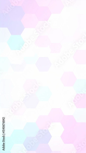 Obraz Pastel Hexagon Pattern Background: Soft Gradient, 3D Render.artwork, colourful, gradient, graphic, soft, three-dimensional, vibrant, visual, abstract, art, computer, hexagon, light, modern, shape, 