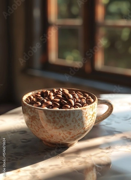 Obraz coffee beans in a cup