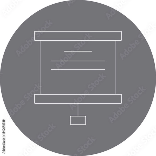 Fototapeta Presentation icon single icon vector illustration