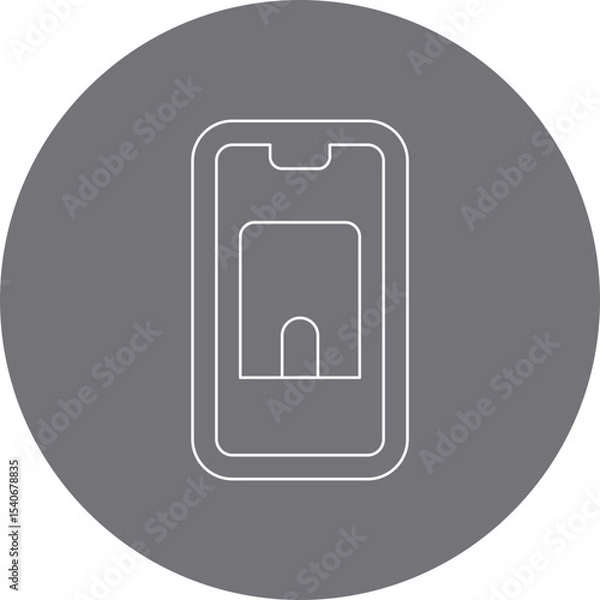 Fototapeta Smart phone icon single icon vector illustration