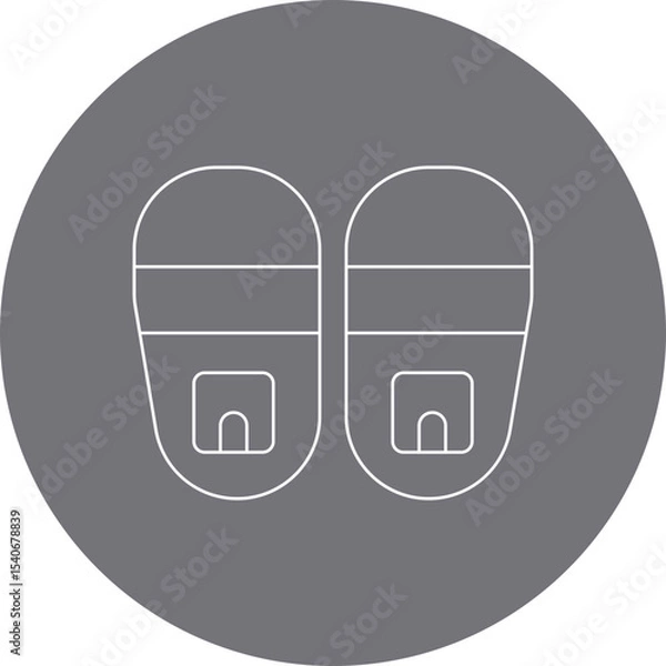 Fototapeta Slipper icon single icon vector illustration