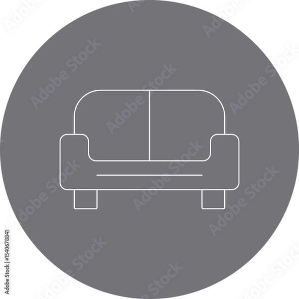 Fototapeta Sofa icon single icon vector illustration